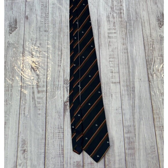 BURBERRY LONDON MENS 100% SILK STRIPE TIE MADE IN ENGLAND. 3-1\4” x 54” Exc Cond - Picture 2 of 4